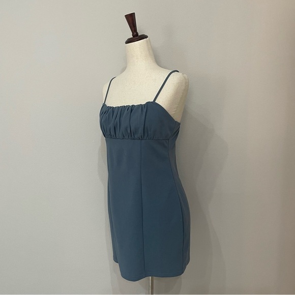 Lulus Rule Breaker Denim Blue Bodycon Mini Dress Size Medium - Picture 5 of 13